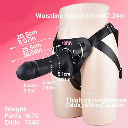 10.01in Silicone Soft Big Strap On Wearable Dildo For Women Lesbians