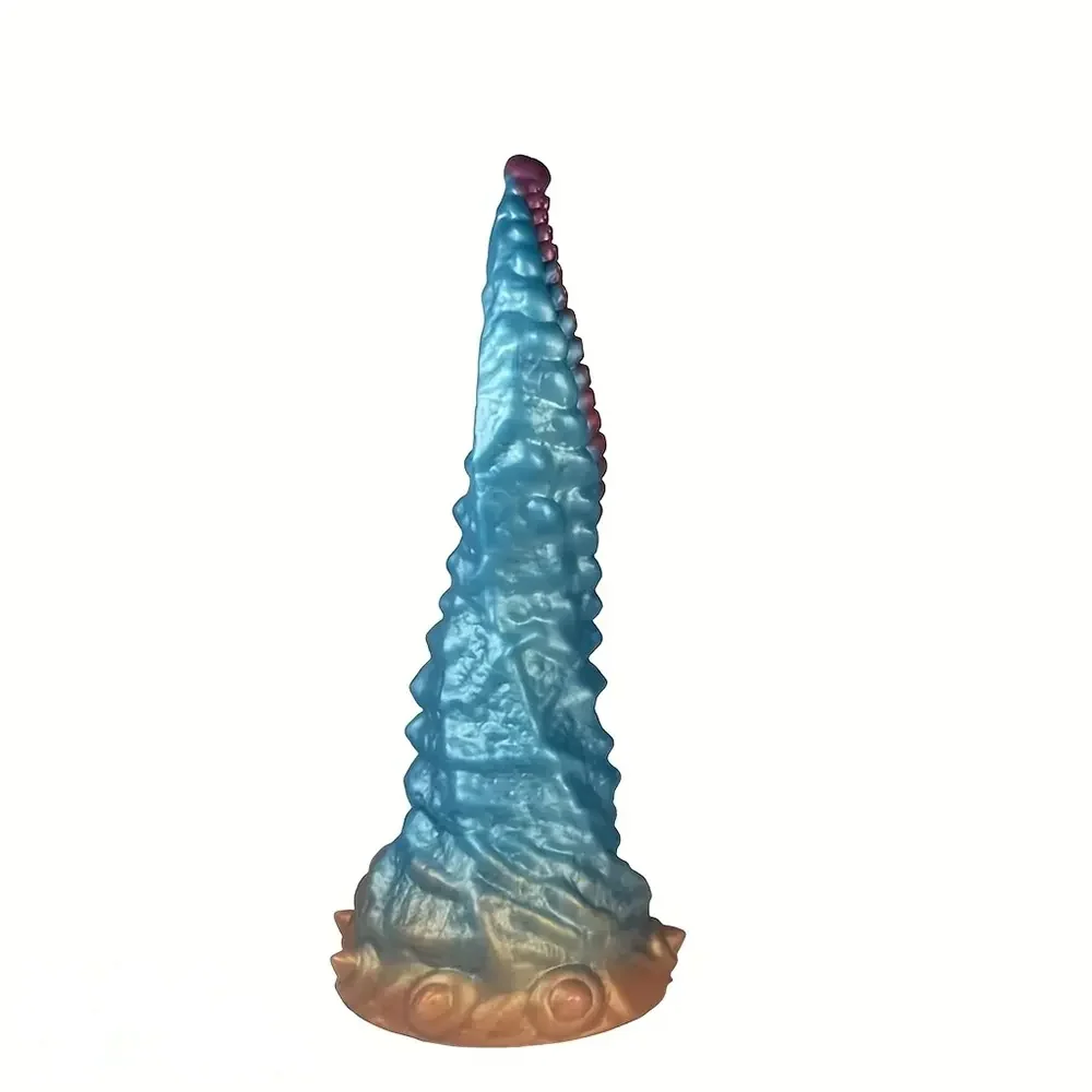 10.03in Octopus Silicone Anal Plug Portable Realistic Tentacle Texture Dildo