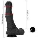 10.04in 11.41in 13.38in Big Black Thick Horse Penis Dildo Sex Toy
