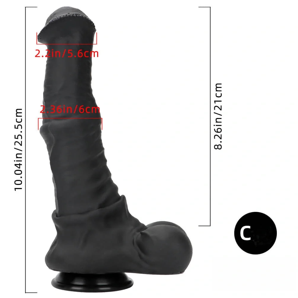 10.04in 11.41in 13.38in Big Black Thick Horse Penis Dildo Sex Toy