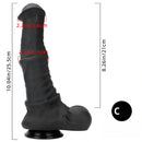 10.04in 11.41in 13.38in Big Black Thick Horse Penis Dildo Sex Toy