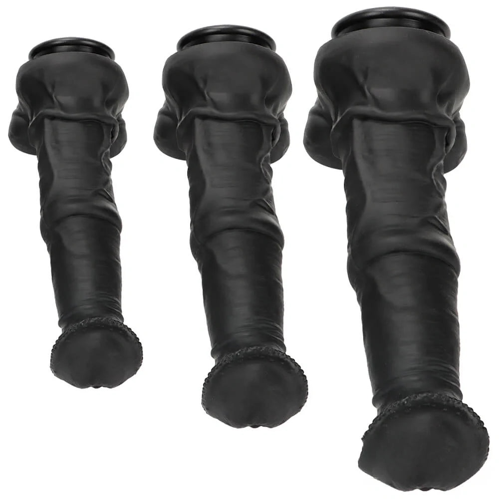 10.04in 11.41in 13.38in Big Black Thick Horse Penis Dildo Sex Toy
