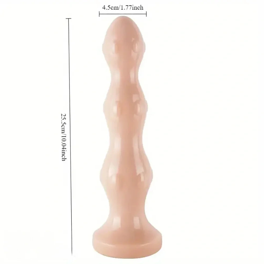 10.04in Large Suction Cup Anal Toy PVC Spiked Butt Plug Dildo