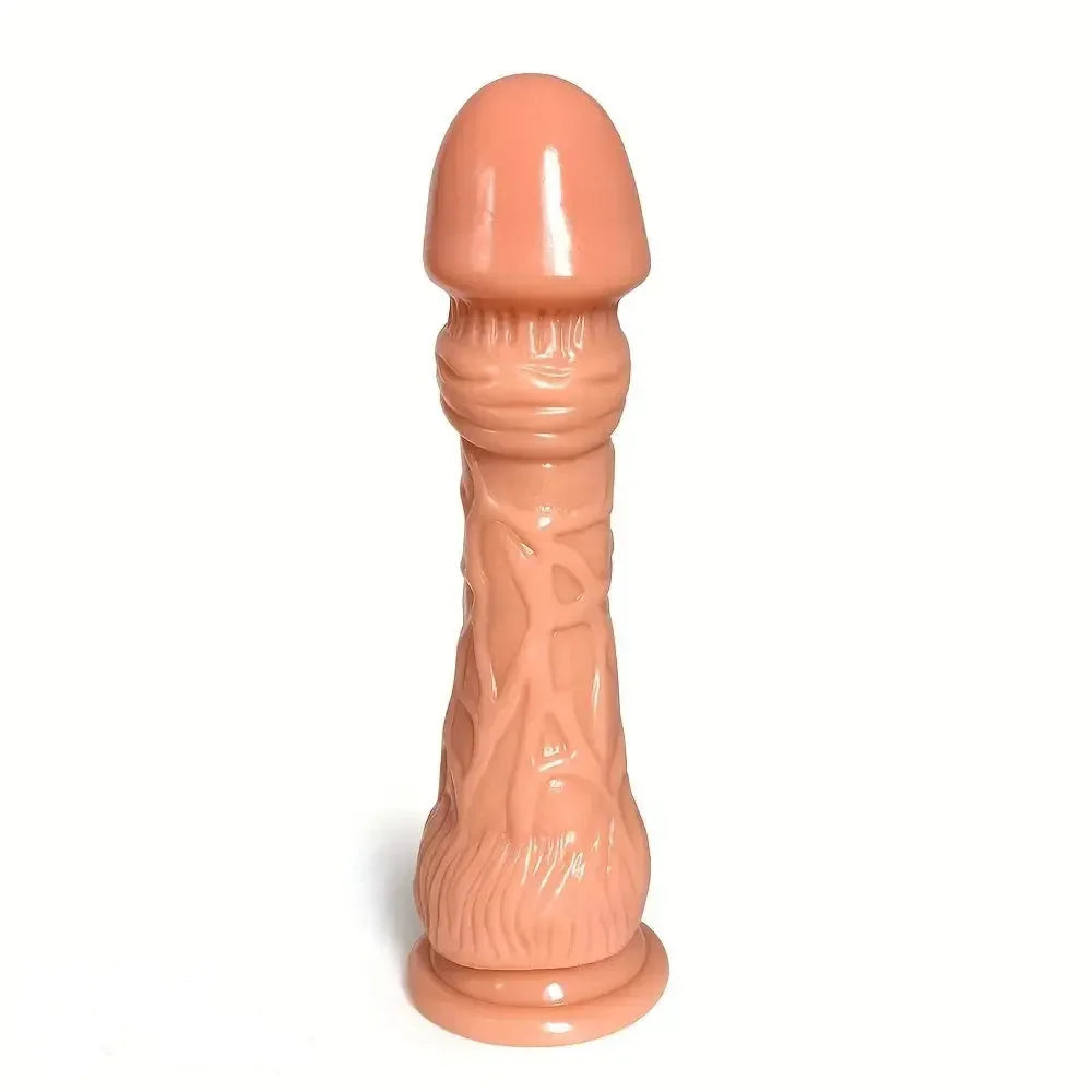 10.04in Realistic Penis Head Suction Cup Glans Dildo Manual Masturbator