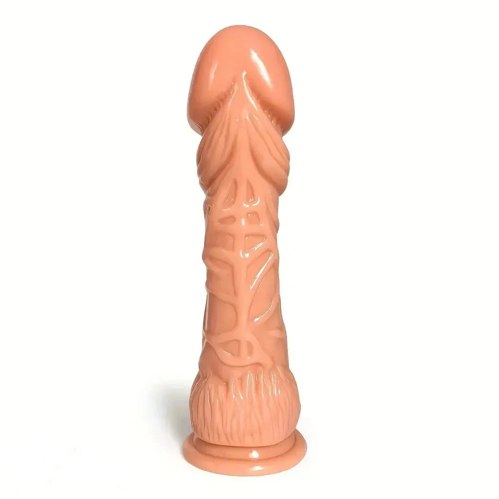10.04in Realistic Penis Head Suction Cup Glans Dildo Manual Masturbator