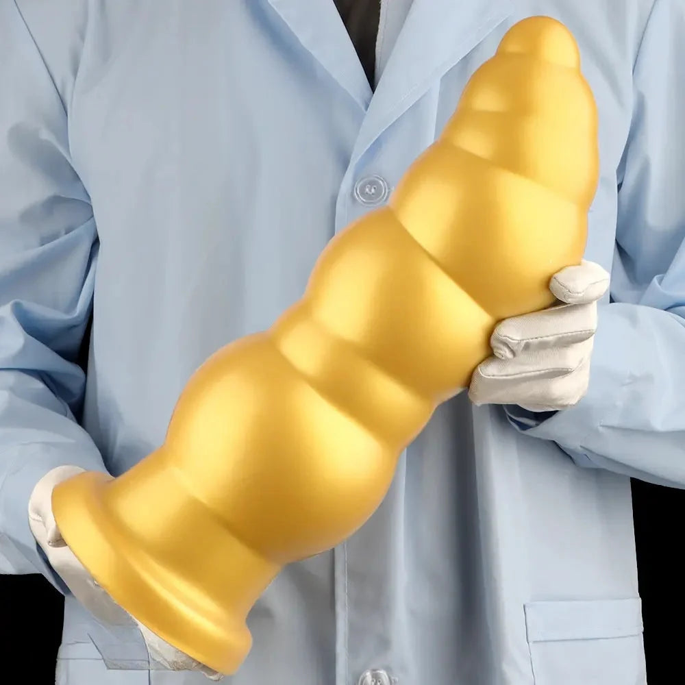 10.23in 14.56in Giant Penis Butt Plug Small Head Silicone Soft Thick Dildo
