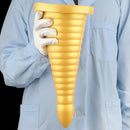 10.23in 14.56in Large Thread Gold Silicone Pagoda Thick Large Anal Plug Dildo