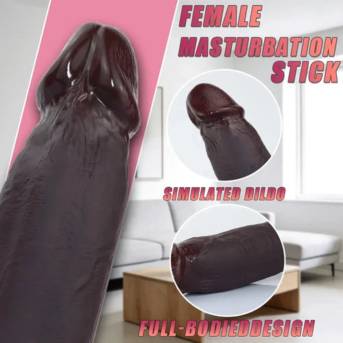 10.23in Big Realistic Skin Silicone Soft Dildo Meaty Feeling G-Spot Stimulator