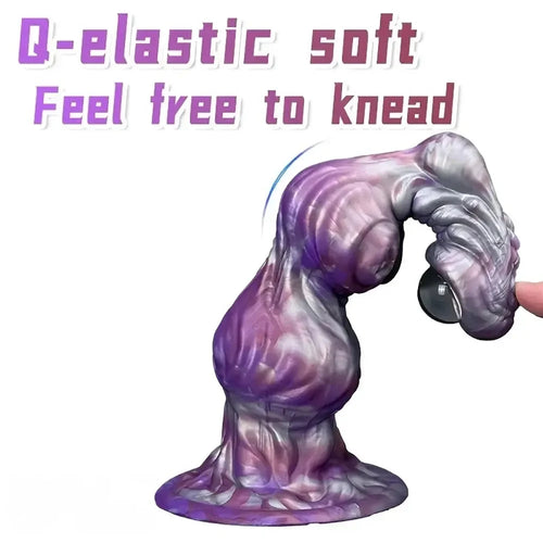 10.23in Liquid Silicone Anal Plug Knot Big Dildo Soft Prostate Massager