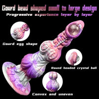 10.23in Liquid Silicone Anal Plug Knot Big Dildo Soft Prostate Massager