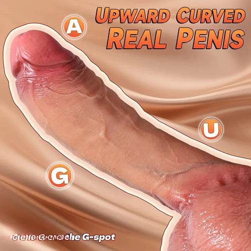 10.24in 11.42in 12.4in Lifelike Big Silicone Dildo For Hands-Free Play