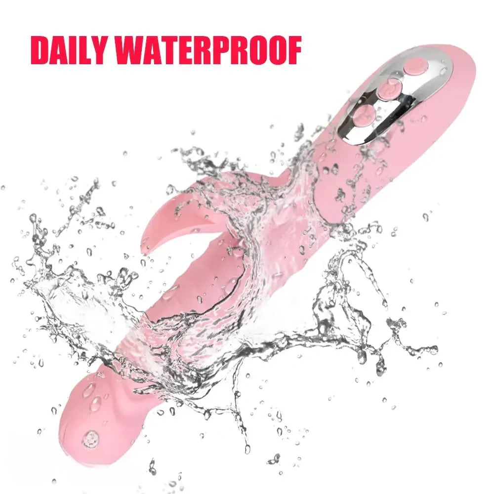 10.24in Thrusting Vibrating Heating Big Dildo With Tongue Licking