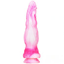 10.2in Multiple Colors Rainbow Dildo Dual Layer Silicone Sex Toy