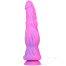 10.2in Multiple Colors Rainbow Dildo Dual Layer Silicone Sex Toy