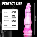 10.2in Multiple Colors Rainbow Dildo Dual Layer Silicone Sex Toy
