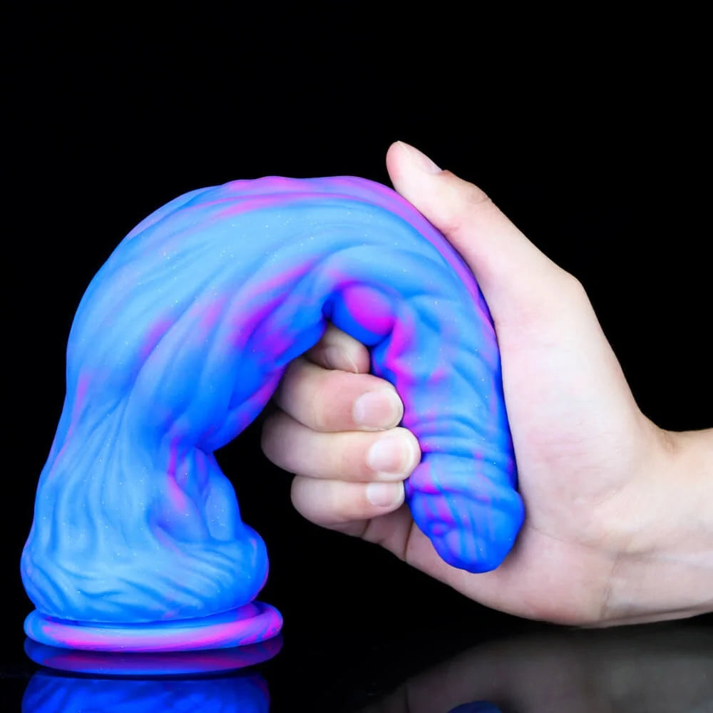 10.2in Multiple Colors Rainbow Dildo Dual Layer Silicone Sex Toy