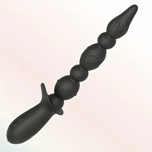 10.3in Rechargeable Vibrating Anal Plug Dildo Flexible Bullet Vibrator