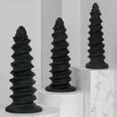 10.43in 12in 14.17in Extra-Large Long Threaded Silicone Sharp Head Dildo