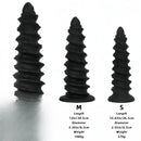 10.43in 12in 14.17in Extra-Large Long Threaded Silicone Sharp Head Dildo