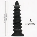 10.43in 12in 14.17in Extra-Large Long Threaded Silicone Sharp Head Dildo