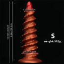 10.43in 12in 14.17in Extra-Large Long Threaded Silicone Sharp Head Dildo