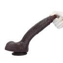 10.56in Dual Density Silicone Huge Thick Curved Dildo Manual G-Spot Massager