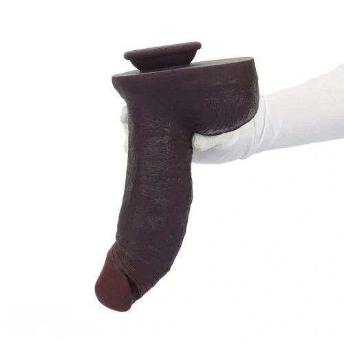 10.64in Real Skin Thick Big Silicone Curved Dildo For Vaginal And Anal Play