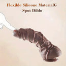 10.75in Thick G-spot Fantasy Big Silicone Soft Dildo With BDSM Hemp Rope