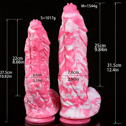 10.82in 12.4in Multiple Heads Silicone Big Soft Dildo For Vaginal Anal Orgasm