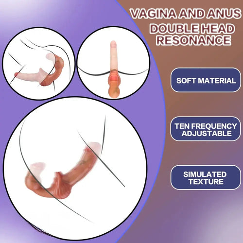 10.8in Strapless Silicone Large Soft Double Sided Strapon Dildo For Women