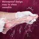 10.9in Real Feeling Double Layer Silicone Soft Handle Dildo For Expansion