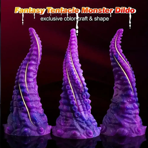 10in Big Octopus Tentacle Silicone Soft Dildo For Anal Prostate