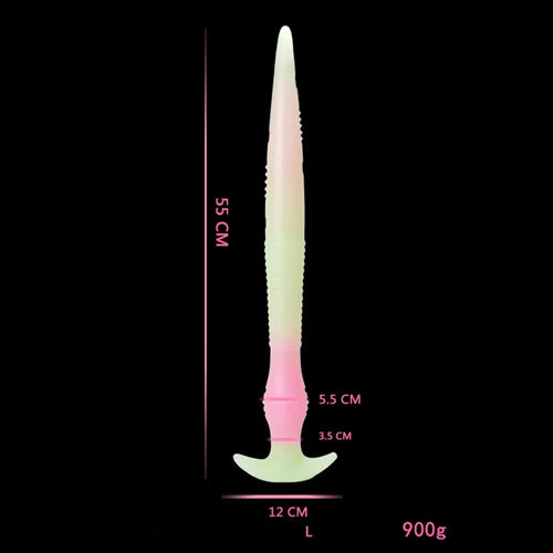 11.02in 15.35in 21.65in Long Huge Silicone Monster Luminous Dildo