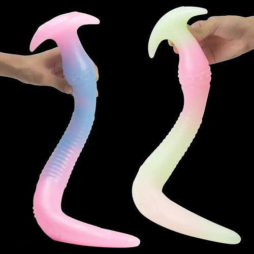 11.02in 15.35in 21.65in Long Huge Silicone Monster Luminous Dildo