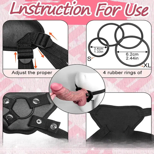11.02in Realistic Strap on Thick Dildo For Men Women G Spot Stimulator