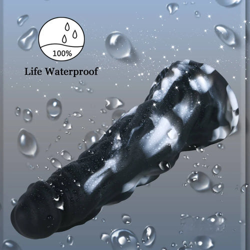 11.02in White Black Colour Mixture Beast Dildo SM Toy For Gay