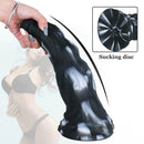 11.02in White Black Colour Mixture Beast Dildo SM Toy For Gay