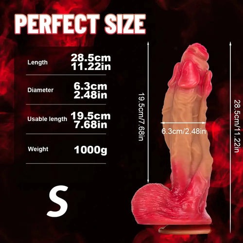 11.22in 12.99in 14.57in SML Liquid Silicone Fantasy Big Soft Cock Dildo