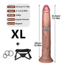 11.22in 13.18in 14.56in Lifelike Strap on Long Dildo For Female Prostate Play