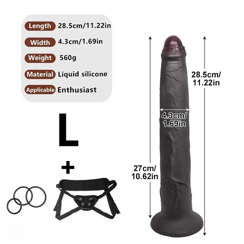 11.22in 13.18in 14.56in Strap on Realistic Big Long Dildo For Male Female Couples
