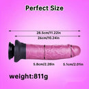 11.22in Unisex Big Silicone Soft Dildo For Anal Vaginal Simulation Sex Toy
