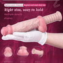 11.29in Real Feeling Uncut Double Layer Silicone Soft Handle Dildo For Sex