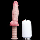 11.29in Real Feeling Uncut Double Layer Silicone Soft Handle Dildo For Sex