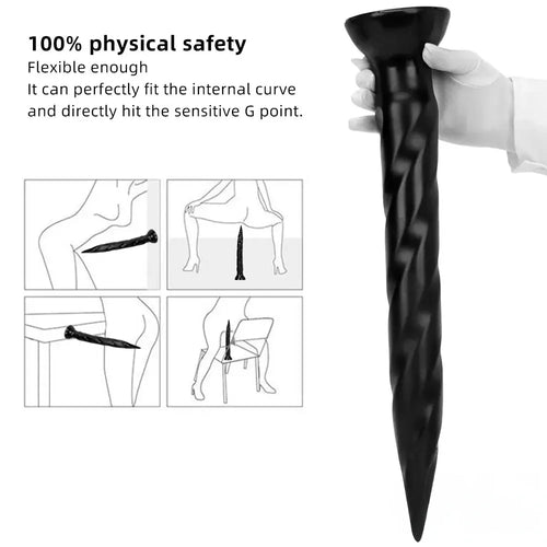 11.41in 14.56in 17.71in Super Large Long Thick Sharp Butt Plug Dildo