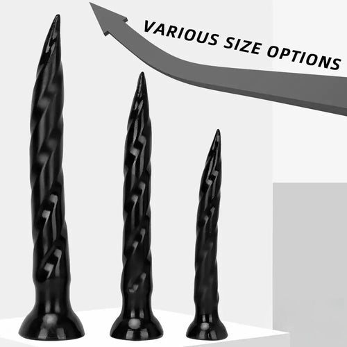 11.41in 14.56in 17.71in Super Large Long Thick Sharp Butt Plug Dildo