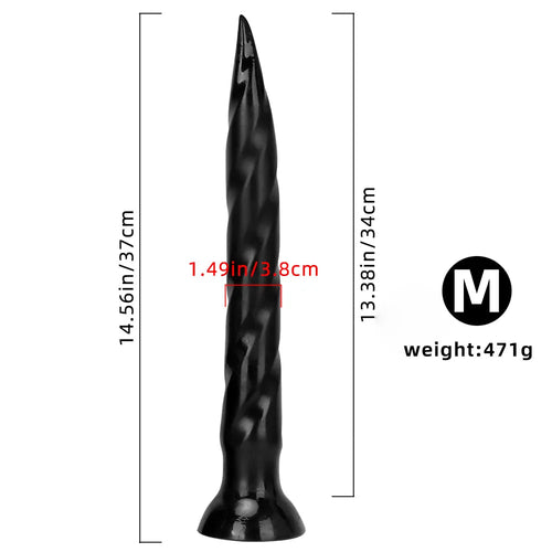 11.41in 14.56in 17.71in Super Large Long Thick Sharp Butt Plug Dildo