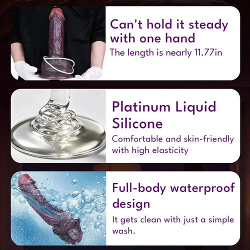 11.77in Dual Density Ejaculating Big Real Dildo Perfect For Masturbation