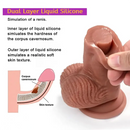 11.8in Huge Soft Lifelike Realistic Skin Thick Cock Double Layer Dildo
