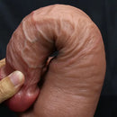 11.8in Huge Soft Lifelike Realistic Skin Thick Cock Double Layer Dildo