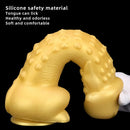 11.8in Liquid Large Soft Silicone Fantasy Thick Gold Anal Dildo